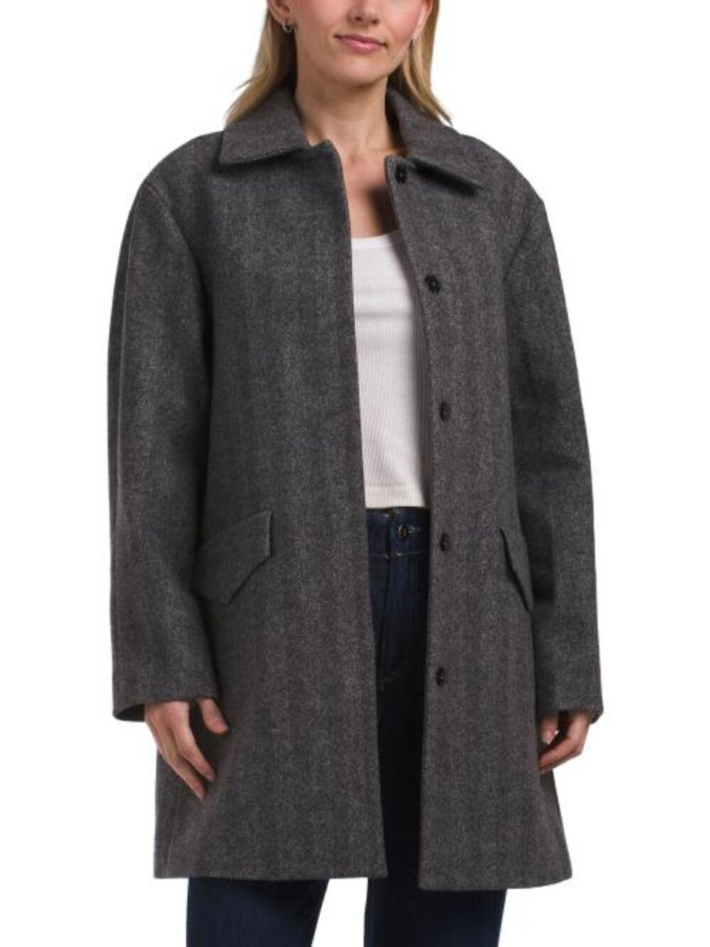 THEORY Wool Blend Cape Coat
